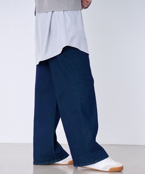 Arnold Palmer（アーノルドパーマー）の「裏ワザデニム タックパンツ（その他パンツ・レディース・インディゴブルー/ライトブルー/ダークインディゴブルー・S/L/M）」の10枚目の写真