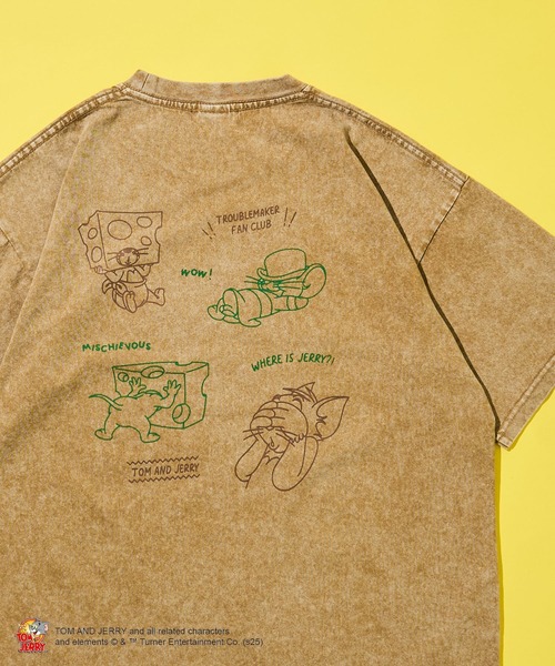 Tom＆Jerry（トムアンドジェリー）の「TOM and JERRY/トムとジェリー タフィー&マッスルTEE（Tシャツ/カットソー・レディース・ベージュ/パープル・M/L）」の3枚目の写真