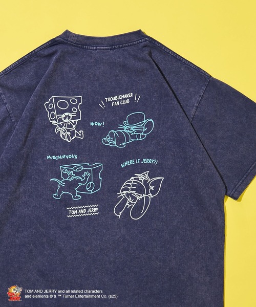 Tom＆Jerry（トムアンドジェリー）の「TOM and JERRY/トムとジェリー タフィー&マッスルTEE（Tシャツ/カットソー・レディース・ベージュ/パープル・M/L）」の8枚目の写真