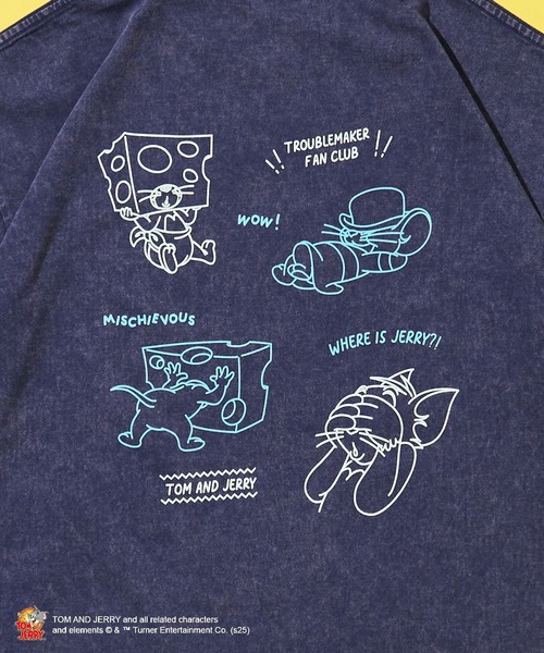 Tom＆Jerry（トムアンドジェリー）の「TOM and JERRY/トムとジェリー タフィー&マッスルTEE（Tシャツ/カットソー・レディース・ベージュ/パープル・M/L）」の12枚目の写真