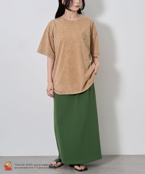 Tom＆Jerry（トムアンドジェリー）の「TOM and JERRY/トムとジェリー タフィー&マッスルTEE（Tシャツ/カットソー・レディース・ベージュ/パープル・M/L）」の16枚目の写真