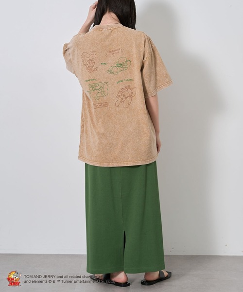 Tom＆Jerry（トムアンドジェリー）の「TOM and JERRY/トムとジェリー タフィー&マッスルTEE（Tシャツ/カットソー・レディース・ベージュ/パープル・M/L）」の17枚目の写真