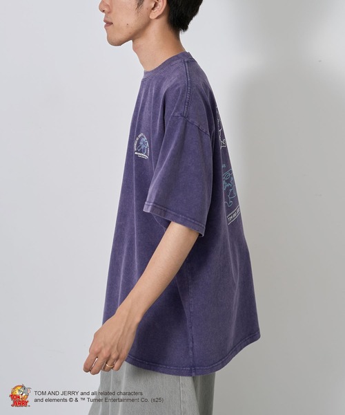 Tom＆Jerry（トムアンドジェリー）の「TOM and JERRY/トムとジェリー タフィー&マッスルTEE（Tシャツ/カットソー・レディース・ベージュ/パープル・M/L）」の19枚目の写真