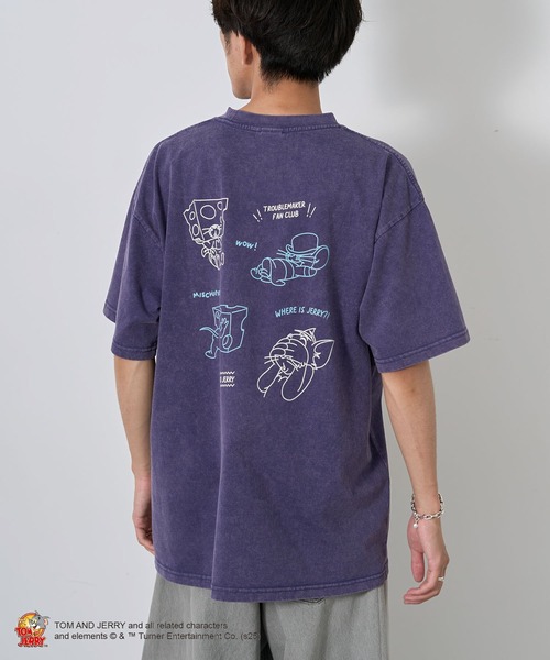 Tom＆Jerry（トムアンドジェリー）の「TOM and JERRY/トムとジェリー タフィー&マッスルTEE（Tシャツ/カットソー・レディース・ベージュ/パープル・M/L）」の20枚目の写真