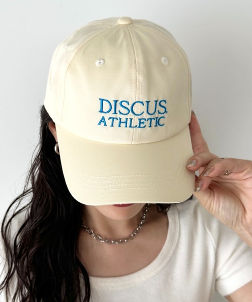 DISCUS(ディスカス)の「DISCUS/ディスカス 6パネル ベースボール キャップ/ロゴ刺繍/(キャップ・レディース・ネイビー/ライトイエロー/ワインレッド/グリーン・FREE)」の3枚目の写真