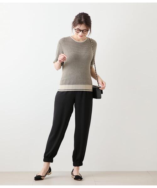 NEWYORKER（ニューヨーカー）の「ポリエステルダブルクロス テーパードジョガーパンツ（その他パンツ・レディース・カーキ/ブラック・9号/11号）」の13枚目の写真