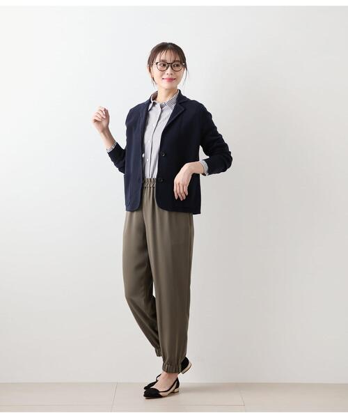 NEWYORKER(ニューヨーカー)の「ポリエステルダブルクロス テーパードジョガーパンツ(その他パンツ・レディース・カーキ/ブラック・9号/11号)」の4枚目の写真