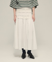 eL（エル）の「【eL】Frill Shirring Skirt/582476（スカート）」