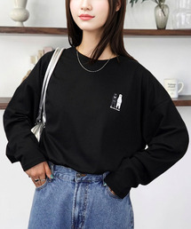 Candlestick（キャンドルスティック）の「ゆったり 着やすい ハート レターロゴ ベアー 刺繍（Tシャツ/カットソー）」