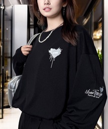 Candlestick（キャンドルスティック）の「ゆったり 着やすい ハート レターロゴ ベアー 刺繍（Tシャツ/カットソー）」