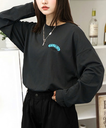 Candlestick（キャンドルスティック）の「ゆったり 着やすい ハート レターロゴ ベアー 刺繍（Tシャツ/カットソー）」