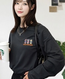 Candlestick（キャンドルスティック）の「ゆったり 着やすい ハート レターロゴ ベアー 刺繍（Tシャツ/カットソー）」