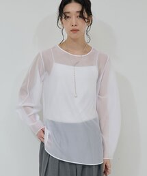 新品コラージュガリャルダガランテ カラミウエストタックブラウス ホワイト白 COLLAGE GALLARDAGALANTE ブラウス シャツ ジャージタック
