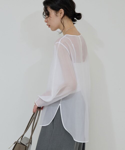 GALLARDAGALANTE シアーカーブスリーブブラウス シアーカーブスリーブブラウス（シャツ/ブラウス）｜GALLARDAGALANTE