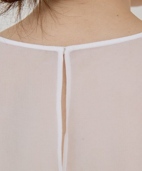 GALLARDAGALANTE（ガリャルダガランテ）の「シアーカーブスリーブブラウス（シャツ/ブラウス・レディース・オフホワイト/ブラウン・FREE）」の16枚目の写真