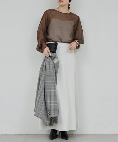 GALLARDAGALANTE シアーカーブスリーブブラウス シアーカーブスリーブブラウス（シャツ/ブラウス）｜GALLARDAGALANTE