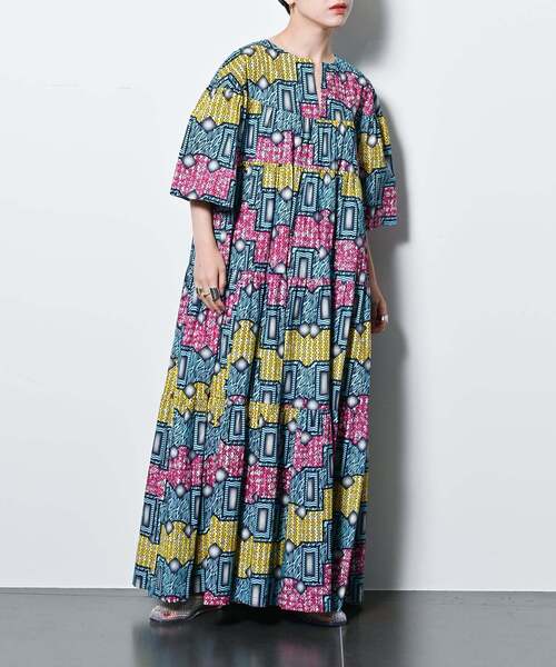 CITYSHOP AFRICAN WAX PRINT DRESS：ワンピース AFRICAN WAX PRINT DRESS：ワンピース（ワンピース）｜CITYSHOP