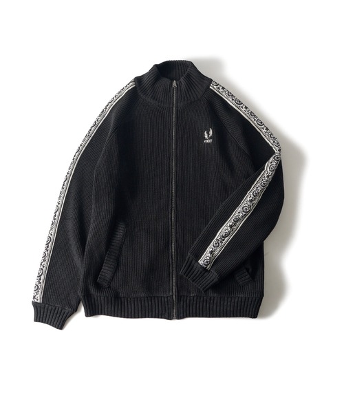 Subciety（サブサエティ）の「Knit track jkt（ブルゾン・メンズ・ブルー/オフホワイト/ブラック・X-LARGE/LARGE/MEDIUM/SMALL）」の6枚目の写真