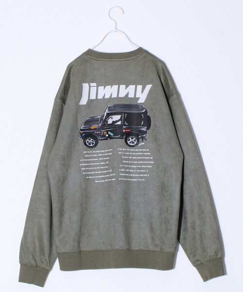 GLOSTER(グロスター)の「【ロングセラーコラボ】ジムニー×GLOSTER フェイクスエードプルオーバー(スウェット・メンズ・オフホワイト/ブルー/ライトオリーブ/チャコールグレー・M/L)」の3枚目の写真