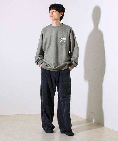 超貴重‼️シャムシェイドトレーナー セール】【ロングセラーコラボ】ジムニー×GLOSTER フェイクスエード