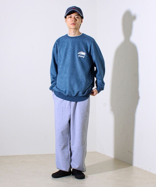 GLOSTER(グロスター)の「【ロングセラーコラボ】ジムニー×GLOSTER フェイクスエードプルオーバー(スウェット・メンズ・オフホワイト/ブルー/ライトオリーブ/チャコールグレー・M/L)」の21枚目の写真