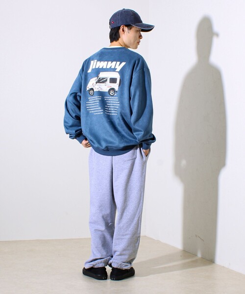 GLOSTER(グロスター)の「【ロングセラーコラボ】ジムニー×GLOSTER フェイクスエードプルオーバー(スウェット・メンズ・オフホワイト/ブルー/ライトオリーブ/チャコールグレー・M/L)」の22枚目の写真