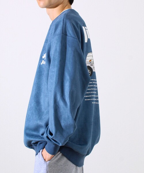 GLOSTER(グロスター)の「【ロングセラーコラボ】ジムニー×GLOSTER フェイクスエードプルオーバー(スウェット・メンズ・オフホワイト/ブルー/ライトオリーブ/チャコールグレー・M/L)」の12枚目の写真