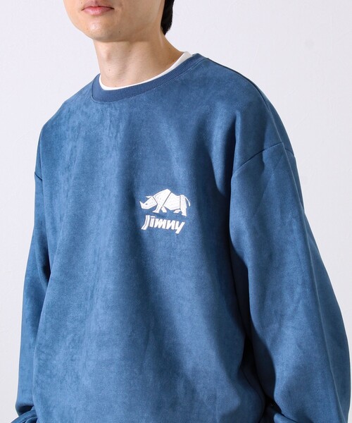 GLOSTER(グロスター)の「【ロングセラーコラボ】ジムニー×GLOSTER フェイクスエードプルオーバー(スウェット・メンズ・オフホワイト/ブルー/ライトオリーブ/チャコールグレー・M/L)」の16枚目の写真