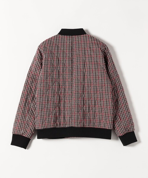 セール】SHIPS any: キルティング チェック バーシティ ブルゾン