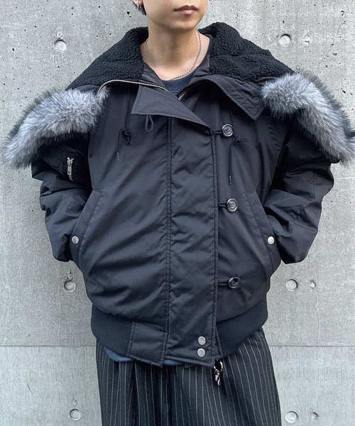 MandO（Auntie Rosa）（エムオー）の「N2Bナイロンフライトジャケット（ブルゾン・メンズ・カーキ/ブラック・LARGE/MEDIUM）」の14枚目の写真