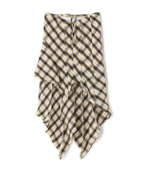 ROYAL FLASH（ロイヤルフラッシュ）の「MITSUKI/ミツキ/CHECK ASYMME SKIRT（スカート・レディース・ブラック/ホワイト/タン・F）」の17枚目の写真