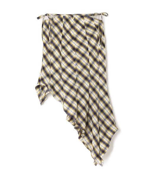 ROYAL FLASH（ロイヤルフラッシュ）の「MITSUKI/ミツキ/CHECK ASYMME SKIRT（スカート・レディース・ブラック/ホワイト/タン・F）」の20枚目の写真