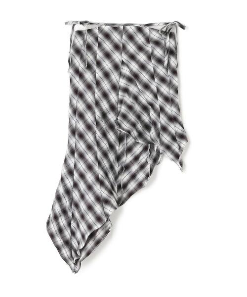 ROYAL FLASH（ロイヤルフラッシュ）の「MITSUKI/ミツキ/CHECK ASYMME SKIRT（スカート・レディース・ブラック/ホワイト/タン・F）」の9枚目の写真