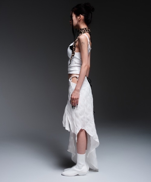 ROYAL FLASH（ロイヤルフラッシュ）の「MITSUKI/ミツキ/CHECK ASYMME SKIRT（スカート・レディース・ブラック/ホワイト/タン・F）」の11枚目の写真