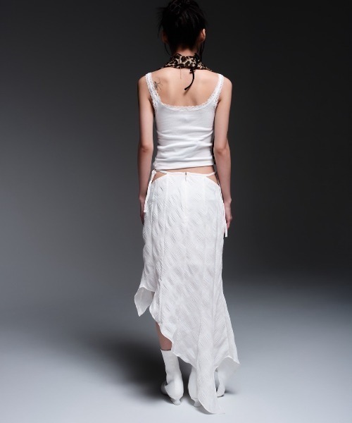 ROYAL FLASH（ロイヤルフラッシュ）の「MITSUKI/ミツキ/CHECK ASYMME SKIRT（スカート・レディース・ブラック/ホワイト/タン・F）」の13枚目の写真