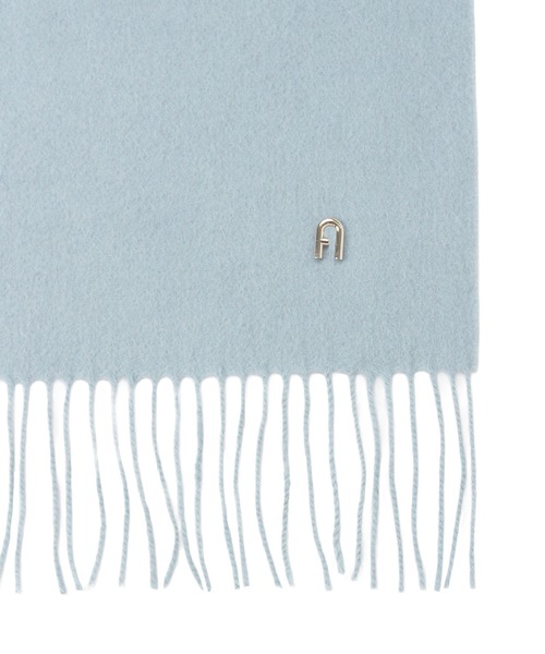 FURLA（フルラ）の「【WEB限定】マフラー 無地 FURLA アーチロゴ（マフラー・レディース・オフホワイト/グレー/ライトブルー/ブラック・FREE）」の6枚目の写真