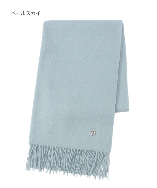 FURLA（フルラ）の「【WEB限定】マフラー 無地 FURLA アーチロゴ（マフラー・レディース・オフホワイト/グレー/ライトブルー/ブラック・FREE）」の9枚目の写真