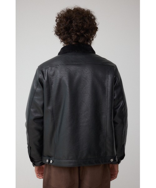 AZUL by moussy(アズールバイマウジー)の「ボアライニング合皮ブルゾン(ブルゾン・メンズ・ブラウン/ブラック・MEDIUM/LARGE)」の8枚目の写真