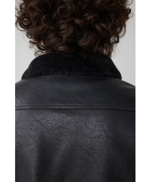 AZUL by moussy(アズールバイマウジー)の「ボアライニング合皮ブルゾン(ブルゾン・メンズ・ブラウン/ブラック・MEDIUM/LARGE)」の10枚目の写真