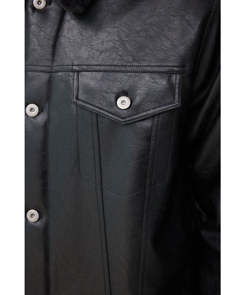 AZUL by moussy(アズールバイマウジー)の「ボアライニング合皮ブルゾン(ブルゾン・メンズ・ブラウン/ブラック・MEDIUM/LARGE)」の12枚目の写真