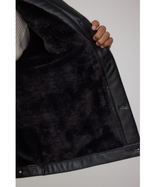 AZUL by moussy(アズールバイマウジー)の「ボアライニング合皮ブルゾン(ブルゾン・メンズ・ブラウン/ブラック・MEDIUM/LARGE)」の17枚目の写真