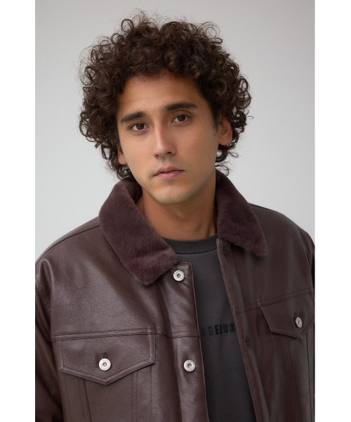 AZUL by moussy(アズールバイマウジー)の「ボアライニング合皮ブルゾン(ブルゾン・メンズ・ブラウン/ブラック・MEDIUM/LARGE)」の18枚目の写真