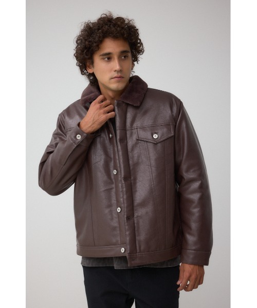 AZUL by moussy(アズールバイマウジー)の「ボアライニング合皮ブルゾン(ブルゾン・メンズ・ブラウン/ブラック・MEDIUM/LARGE)」の19枚目の写真