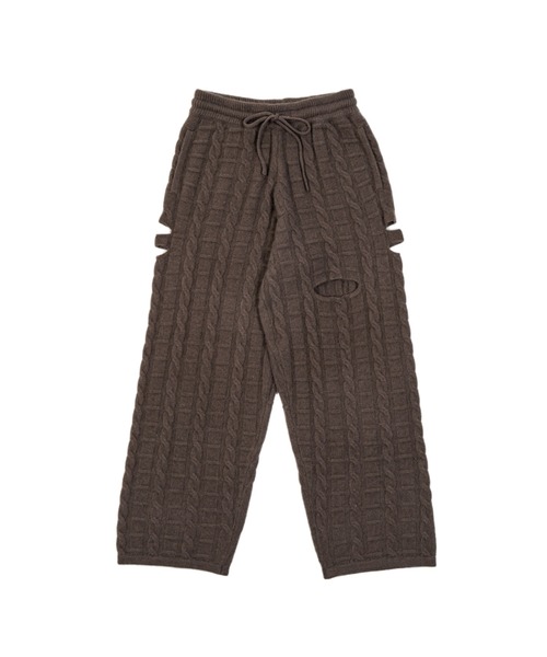 OPULENCE（オーピュレンス）の「カットアウトニットパンツ（その他パンツ・レディース・ブラック/ブラウン・FREE）」の8枚目の写真