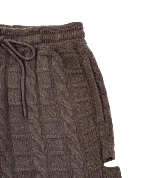 OPULENCE（オーピュレンス）の「カットアウトニットパンツ（その他パンツ・レディース・ブラック/ブラウン・FREE）」の12枚目の写真