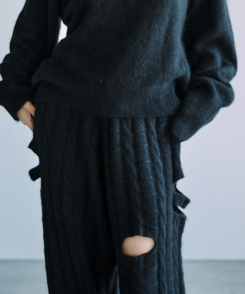 OPULENCE（オーピュレンス）の「カットアウトニットパンツ（その他パンツ・レディース・ブラック/ブラウン・FREE）」の19枚目の写真