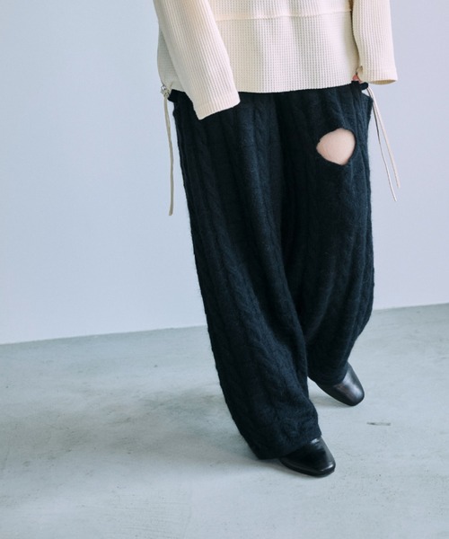 OPULENCE（オーピュレンス）の「カットアウトニットパンツ（その他パンツ・レディース・ブラック/ブラウン・FREE）」の21枚目の写真