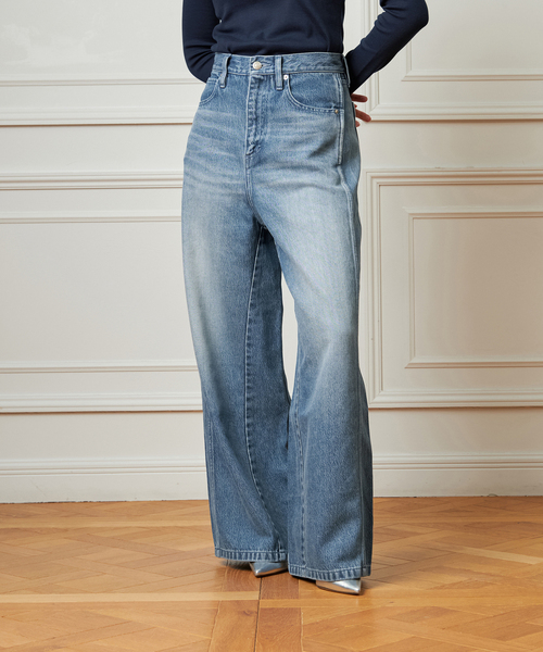 IENA LA BOUCLE（イエナラブークル）の「《追加》IENA LA BOUCLE ソフトデニムシルエットパンツ2（デニムパンツ・レディース・ブルー系その他/ブラック系その他・34/36/38/40）」の15枚目の写真