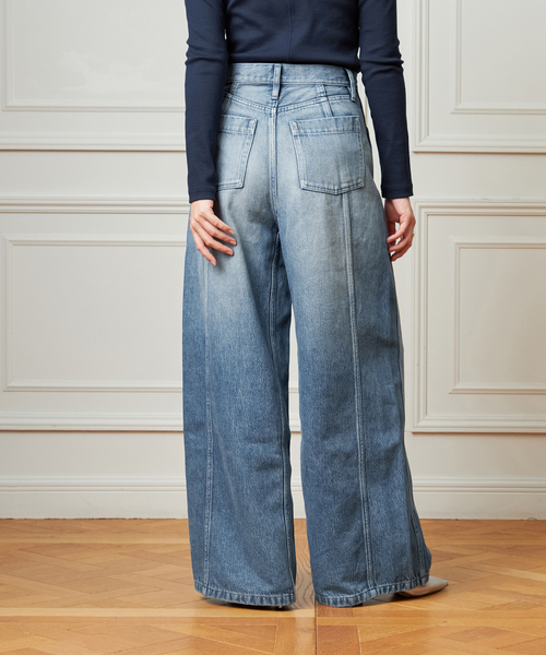 IENA LA BOUCLE（イエナラブークル）の「《追加》IENA LA BOUCLE ソフトデニムシルエットパンツ2（デニムパンツ・レディース・ブルー系その他/ブラック系その他・34/36/38/40）」の17枚目の写真