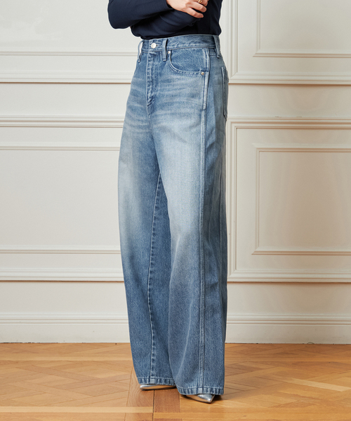 IENA LA BOUCLE（イエナラブークル）の「《追加》IENA LA BOUCLE ソフトデニムシルエットパンツ2（デニムパンツ・レディース・ブルー系その他/ブラック系その他・34/36/38/40）」の19枚目の写真